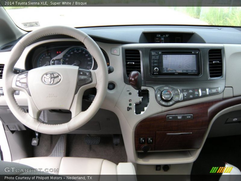 Super White / Bisque 2014 Toyota Sienna XLE
