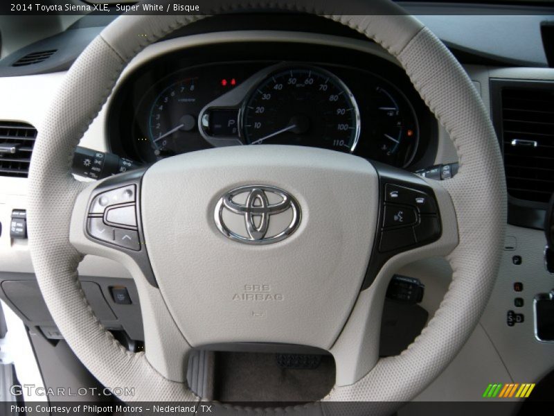 Super White / Bisque 2014 Toyota Sienna XLE