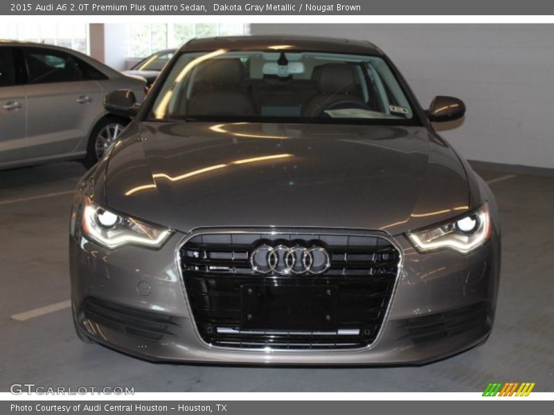 Dakota Gray Metallic / Nougat Brown 2015 Audi A6 2.0T Premium Plus quattro Sedan