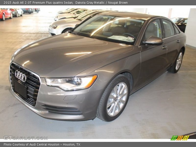 Dakota Gray Metallic / Nougat Brown 2015 Audi A6 2.0T Premium Plus quattro Sedan