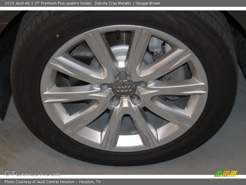 Dakota Gray Metallic / Nougat Brown 2015 Audi A6 2.0T Premium Plus quattro Sedan