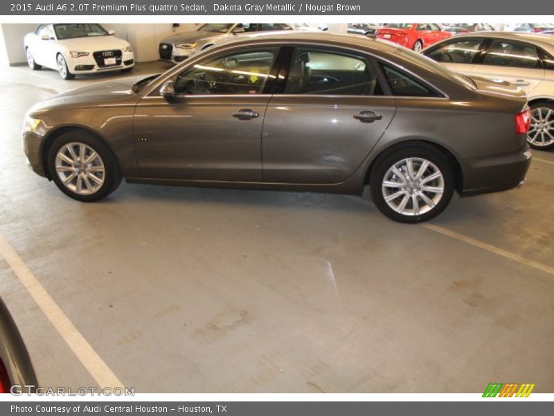 Dakota Gray Metallic / Nougat Brown 2015 Audi A6 2.0T Premium Plus quattro Sedan