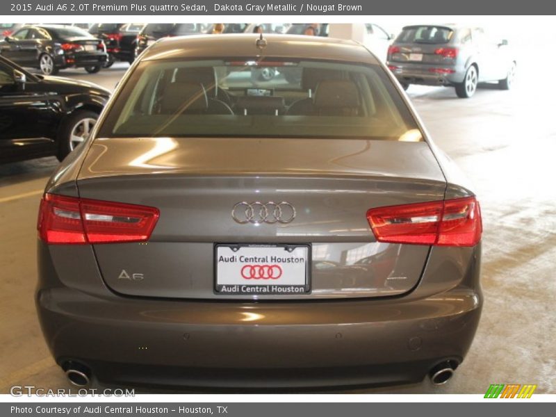 Dakota Gray Metallic / Nougat Brown 2015 Audi A6 2.0T Premium Plus quattro Sedan