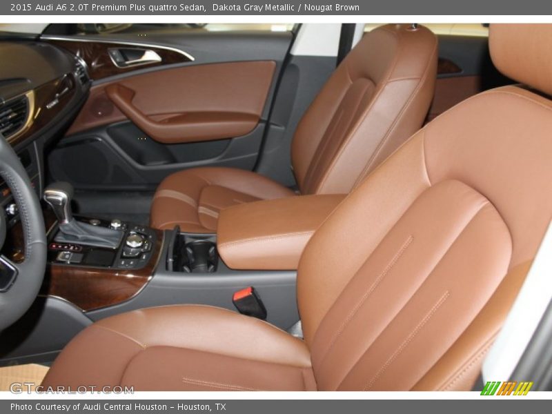 Dakota Gray Metallic / Nougat Brown 2015 Audi A6 2.0T Premium Plus quattro Sedan