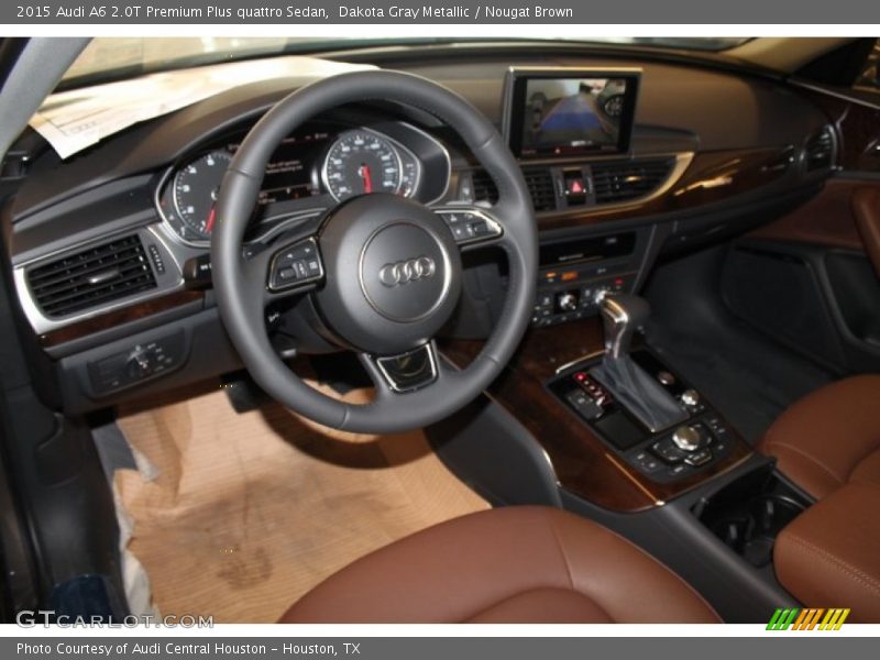 Dakota Gray Metallic / Nougat Brown 2015 Audi A6 2.0T Premium Plus quattro Sedan