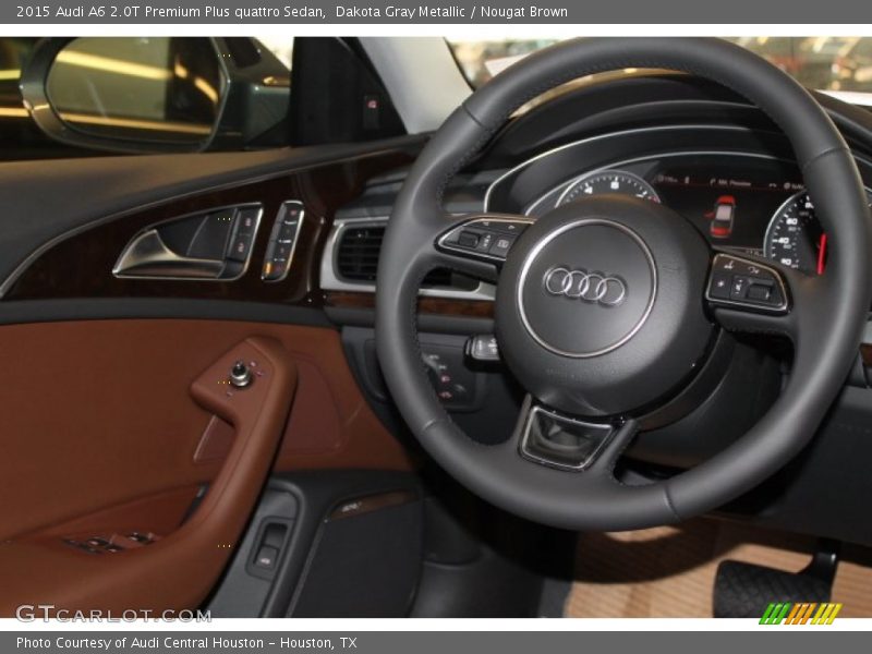 Dakota Gray Metallic / Nougat Brown 2015 Audi A6 2.0T Premium Plus quattro Sedan