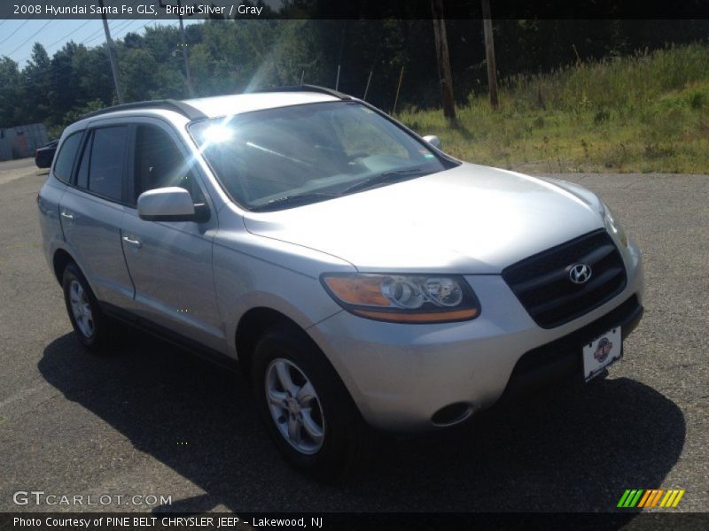 Bright Silver / Gray 2008 Hyundai Santa Fe GLS