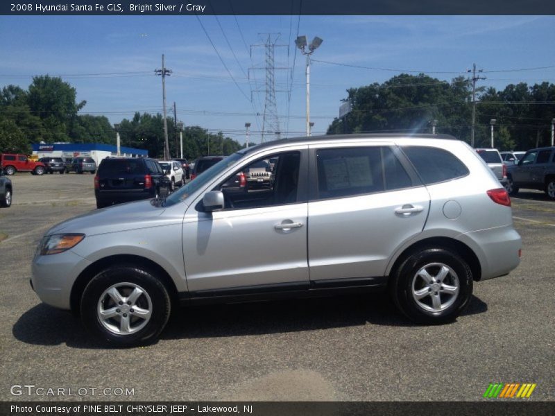 Bright Silver / Gray 2008 Hyundai Santa Fe GLS