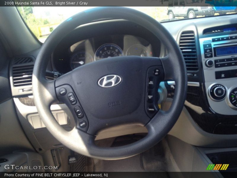 Bright Silver / Gray 2008 Hyundai Santa Fe GLS