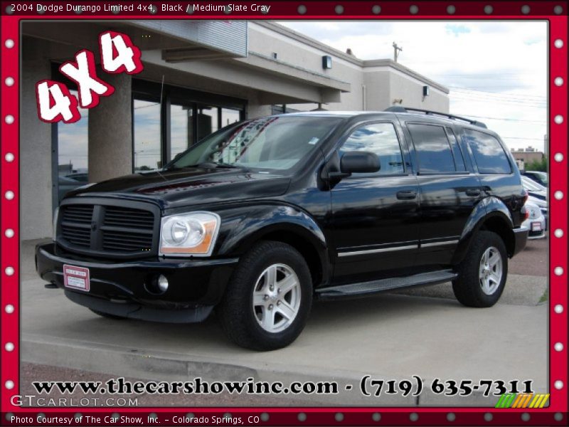 Black / Medium Slate Gray 2004 Dodge Durango Limited 4x4