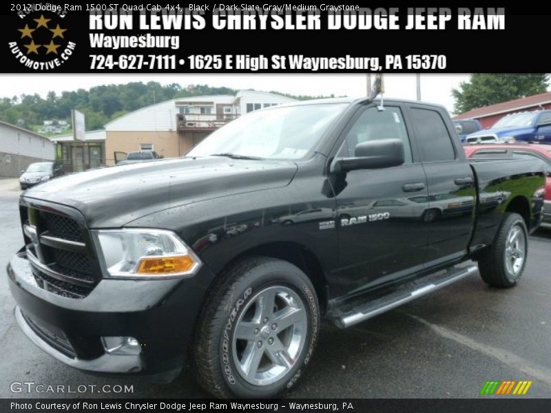 Black / Dark Slate Gray/Medium Graystone 2012 Dodge Ram 1500 ST Quad Cab 4x4