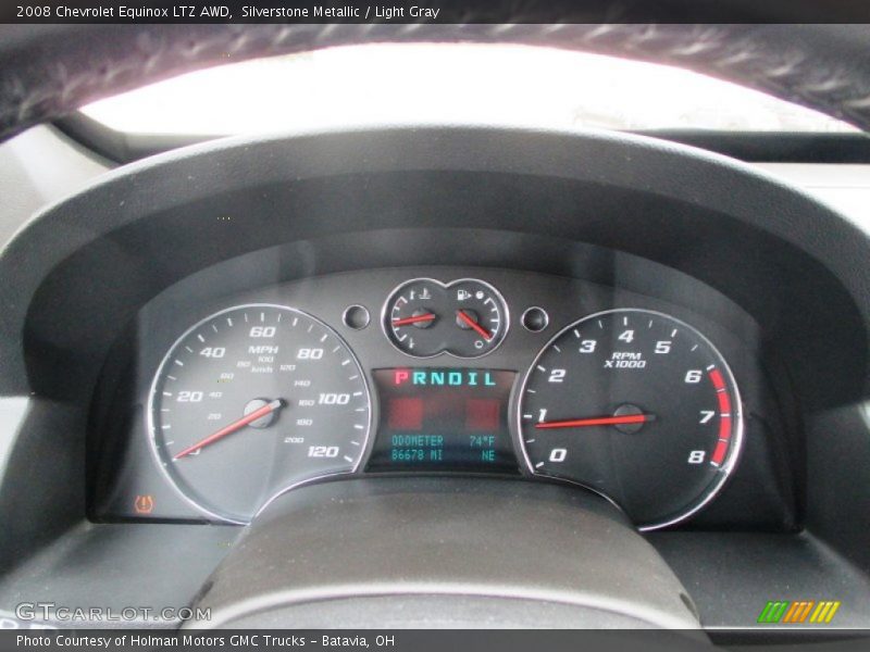 Silverstone Metallic / Light Gray 2008 Chevrolet Equinox LTZ AWD