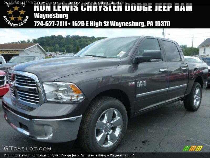 Granite Crystal Metallic / Black/Diesel Gray 2014 Ram 1500 SLT Crew Cab 4x4