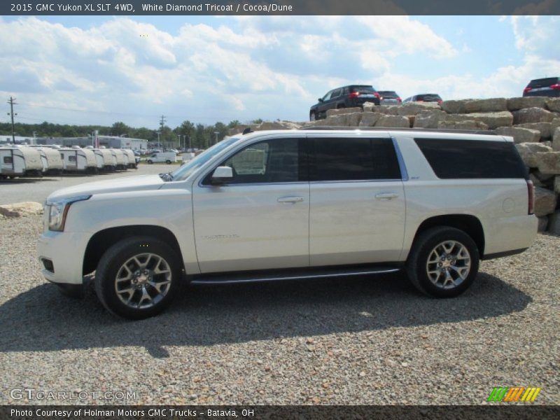 White Diamond Tricoat / Cocoa/Dune 2015 GMC Yukon XL SLT 4WD