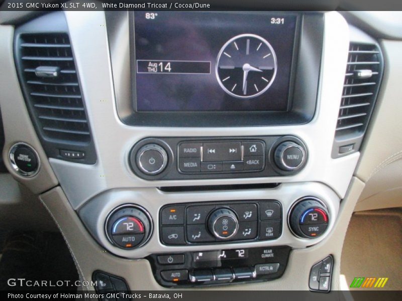 White Diamond Tricoat / Cocoa/Dune 2015 GMC Yukon XL SLT 4WD