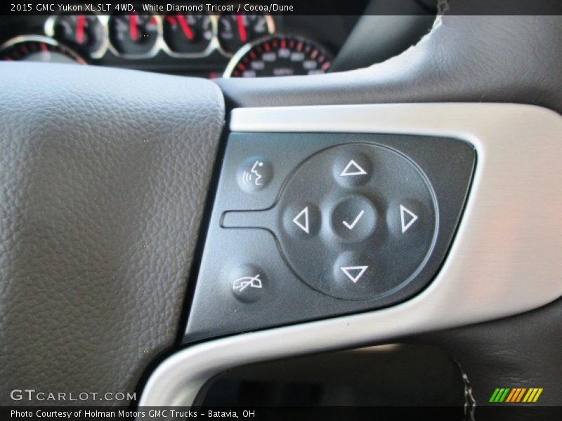 White Diamond Tricoat / Cocoa/Dune 2015 GMC Yukon XL SLT 4WD