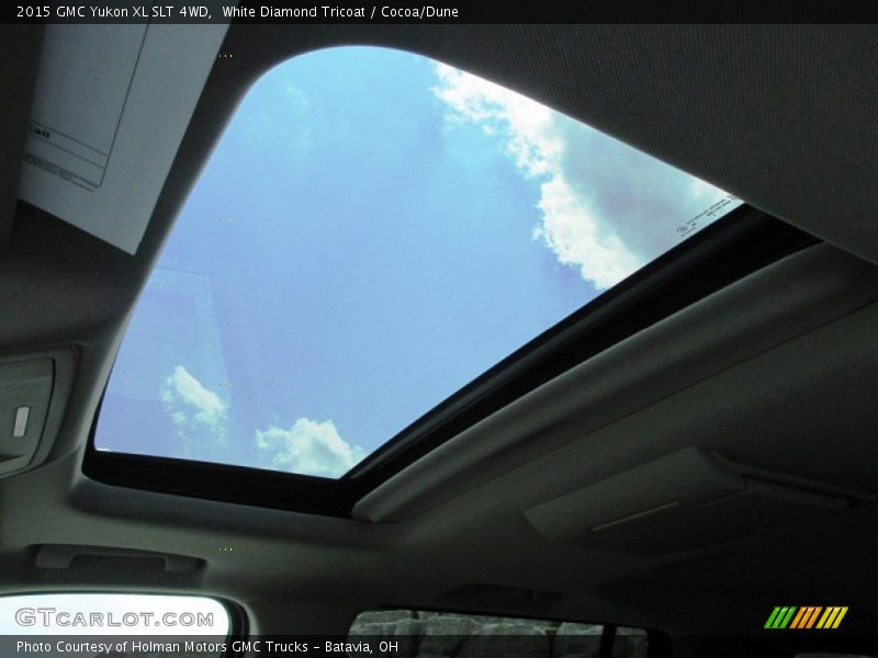 White Diamond Tricoat / Cocoa/Dune 2015 GMC Yukon XL SLT 4WD