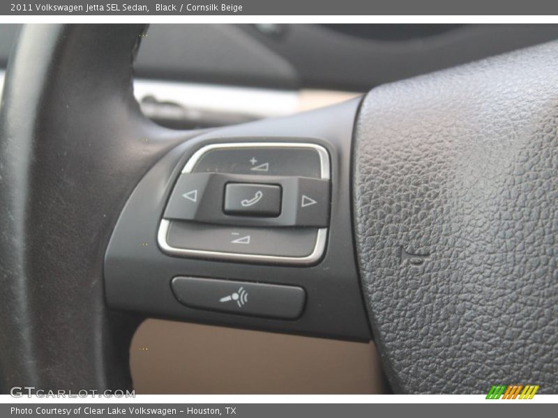 Black / Cornsilk Beige 2011 Volkswagen Jetta SEL Sedan