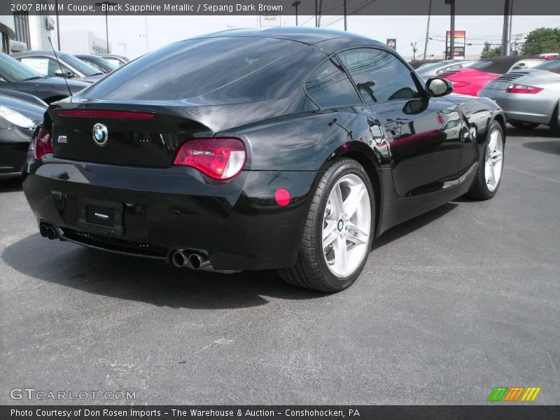 Black Sapphire Metallic / Sepang Dark Brown 2007 BMW M Coupe