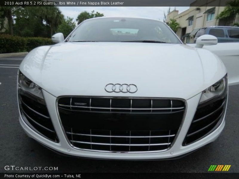 Ibis White / Fine Nappa Black Leather 2010 Audi R8 5.2 FSI quattro