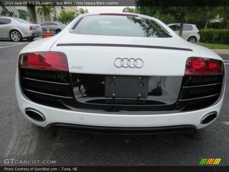 Ibis White / Fine Nappa Black Leather 2010 Audi R8 5.2 FSI quattro