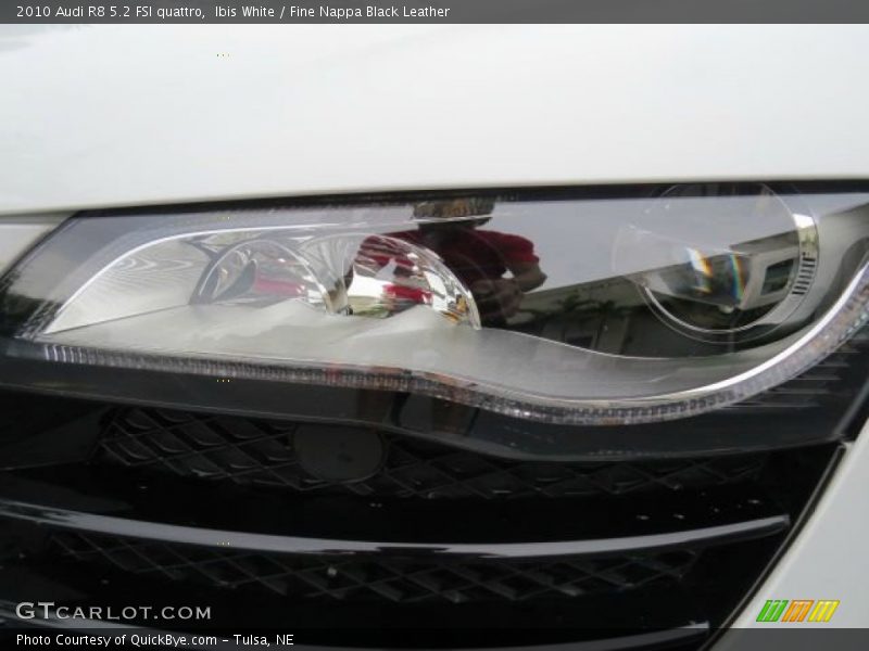Ibis White / Fine Nappa Black Leather 2010 Audi R8 5.2 FSI quattro