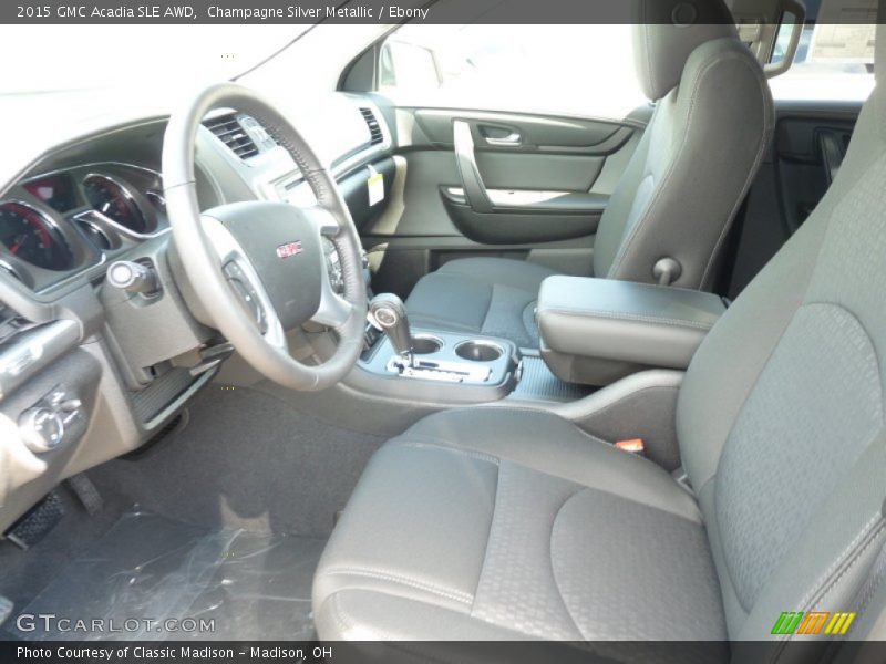 Champagne Silver Metallic / Ebony 2015 GMC Acadia SLE AWD