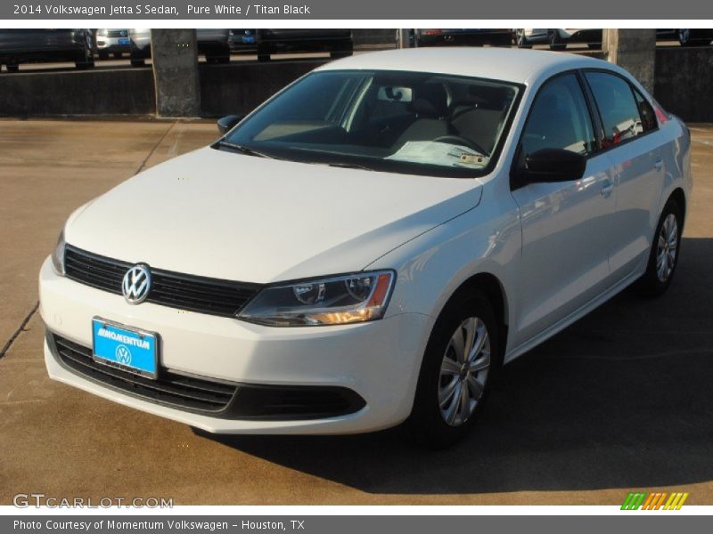 Pure White / Titan Black 2014 Volkswagen Jetta S Sedan