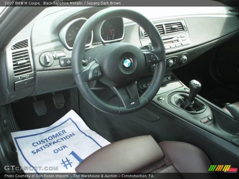 Black Sapphire Metallic / Sepang Dark Brown 2007 BMW M Coupe