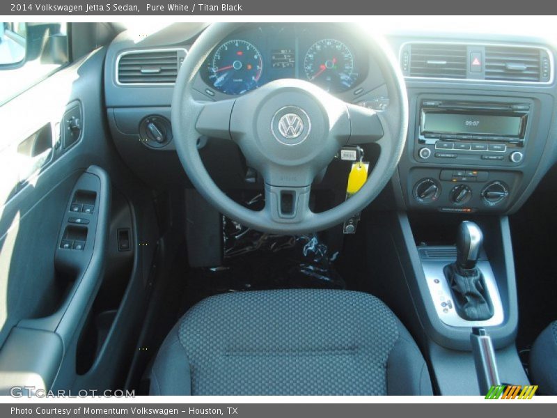 Pure White / Titan Black 2014 Volkswagen Jetta S Sedan