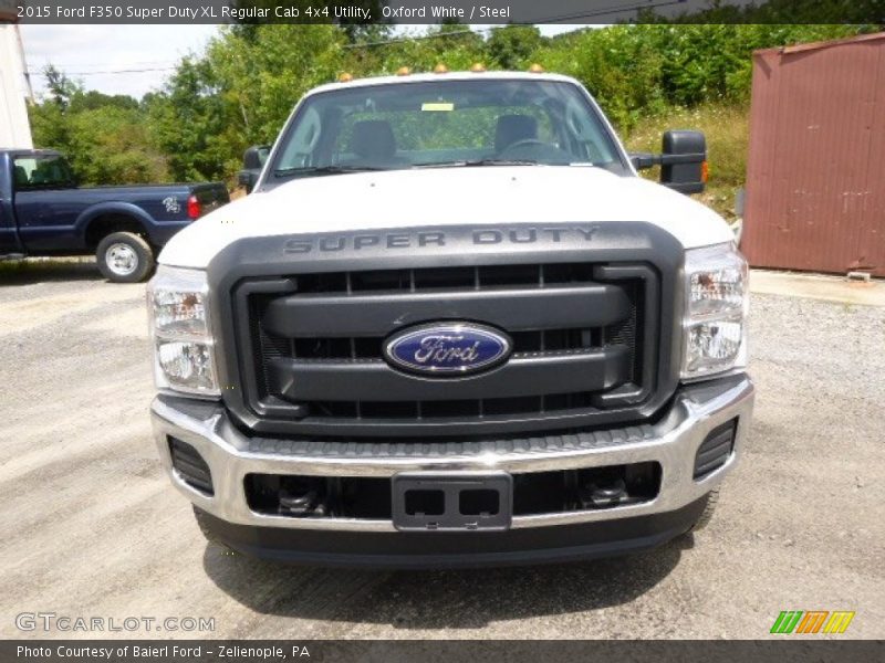 Oxford White / Steel 2015 Ford F350 Super Duty XL Regular Cab 4x4 Utility