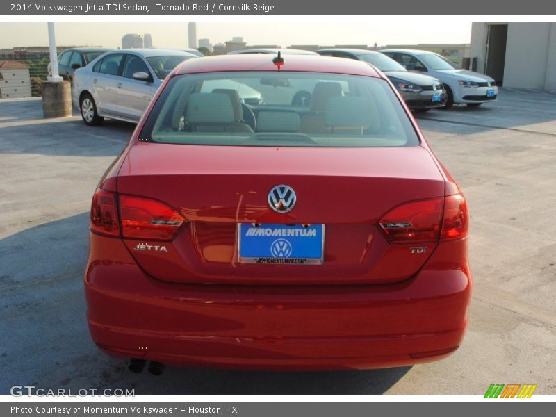 Tornado Red / Cornsilk Beige 2014 Volkswagen Jetta TDI Sedan
