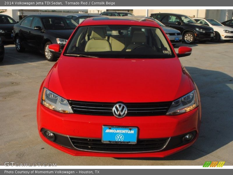 Tornado Red / Cornsilk Beige 2014 Volkswagen Jetta TDI Sedan