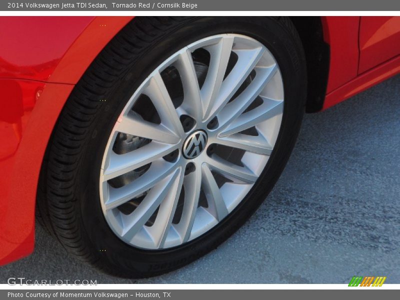 Tornado Red / Cornsilk Beige 2014 Volkswagen Jetta TDI Sedan