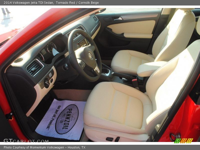Tornado Red / Cornsilk Beige 2014 Volkswagen Jetta TDI Sedan