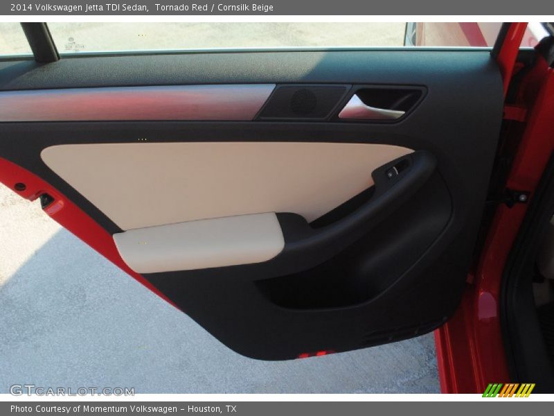Tornado Red / Cornsilk Beige 2014 Volkswagen Jetta TDI Sedan