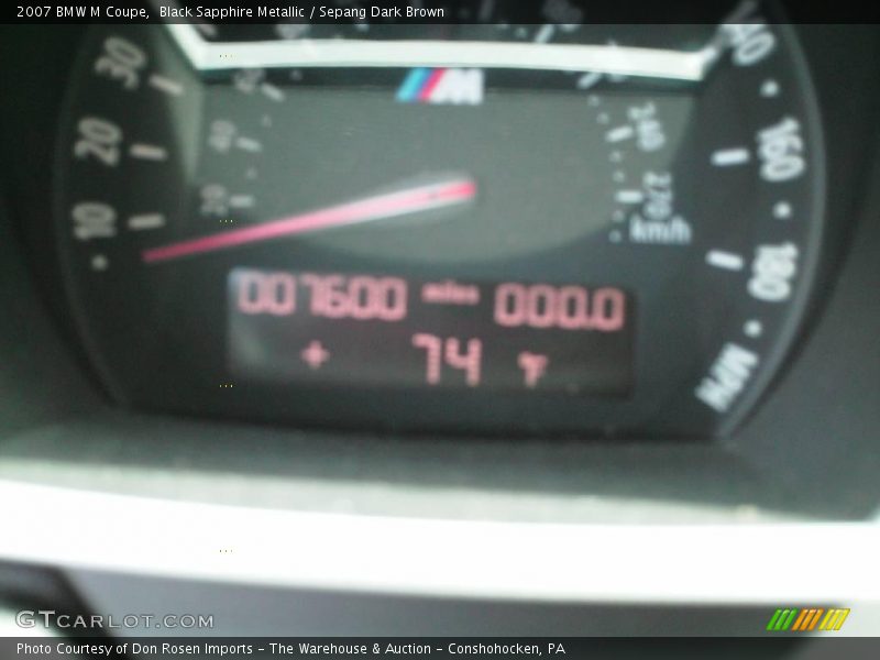 Black Sapphire Metallic / Sepang Dark Brown 2007 BMW M Coupe