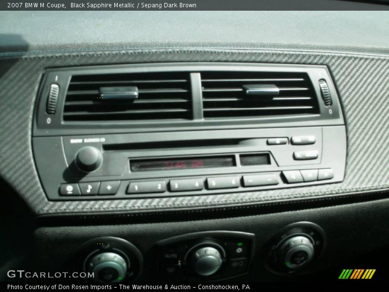 Black Sapphire Metallic / Sepang Dark Brown 2007 BMW M Coupe