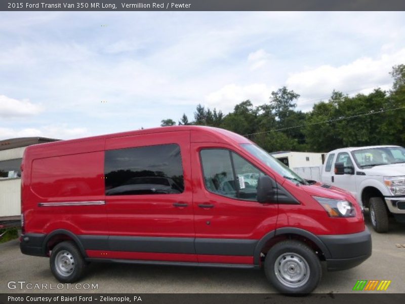 Vermillion Red / Pewter 2015 Ford Transit Van 350 MR Long