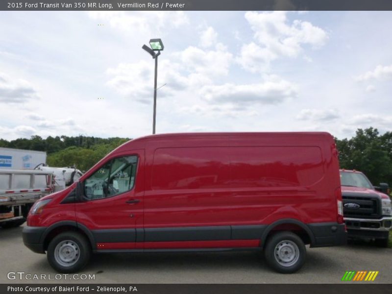 Vermillion Red / Pewter 2015 Ford Transit Van 350 MR Long