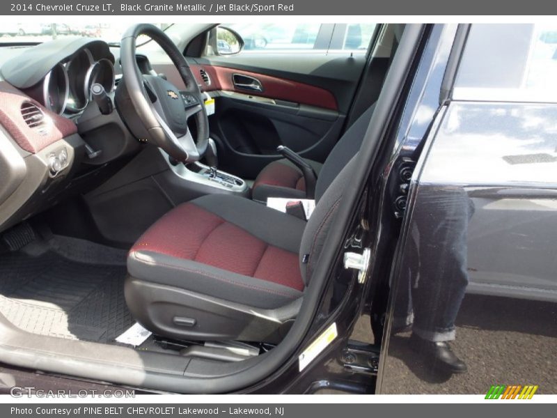 Black Granite Metallic / Jet Black/Sport Red 2014 Chevrolet Cruze LT