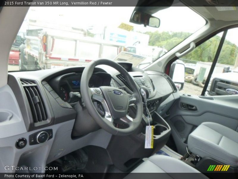 Vermillion Red / Pewter 2015 Ford Transit Van 350 MR Long