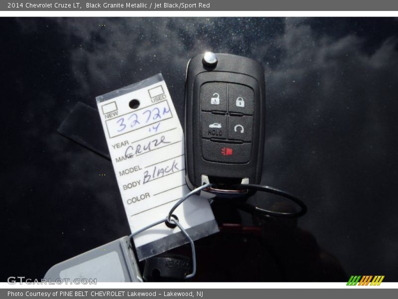 Black Granite Metallic / Jet Black/Sport Red 2014 Chevrolet Cruze LT