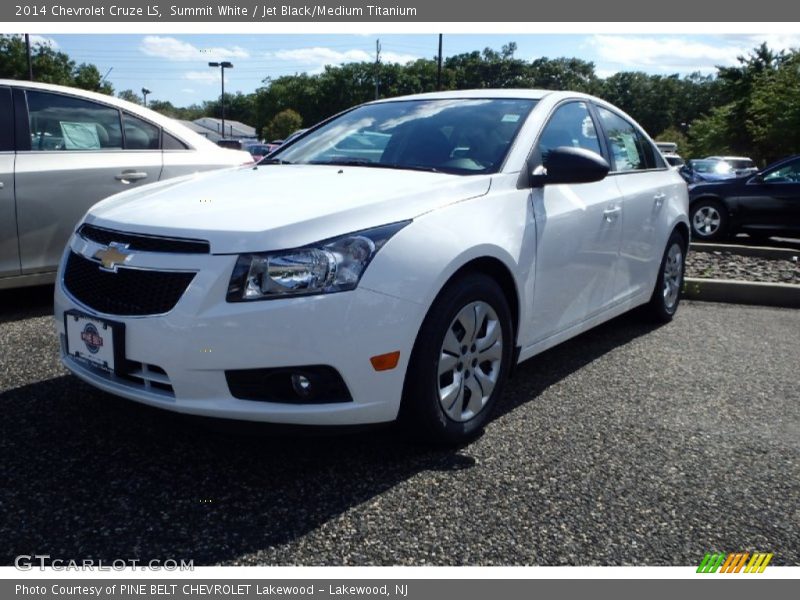 Summit White / Jet Black/Medium Titanium 2014 Chevrolet Cruze LS