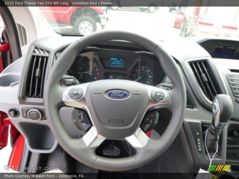Vermillion Red / Pewter 2015 Ford Transit Van 350 MR Long
