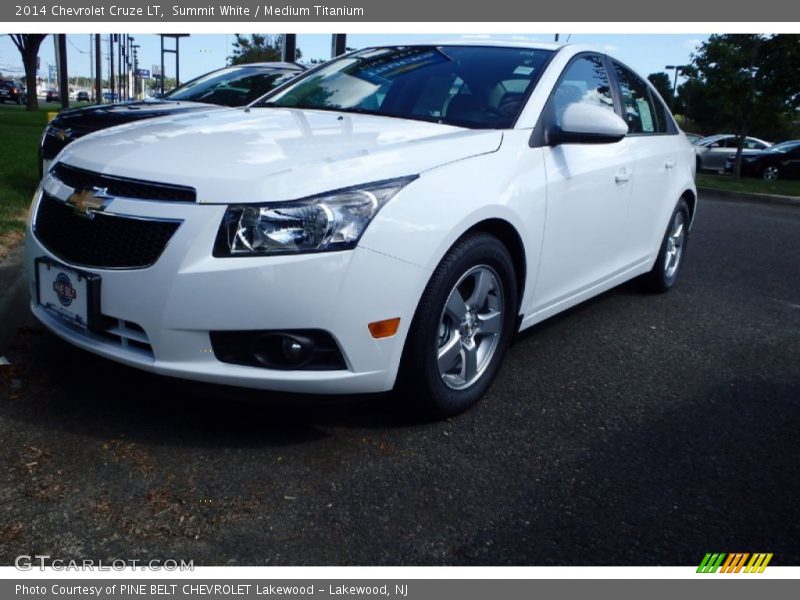 Summit White / Medium Titanium 2014 Chevrolet Cruze LT