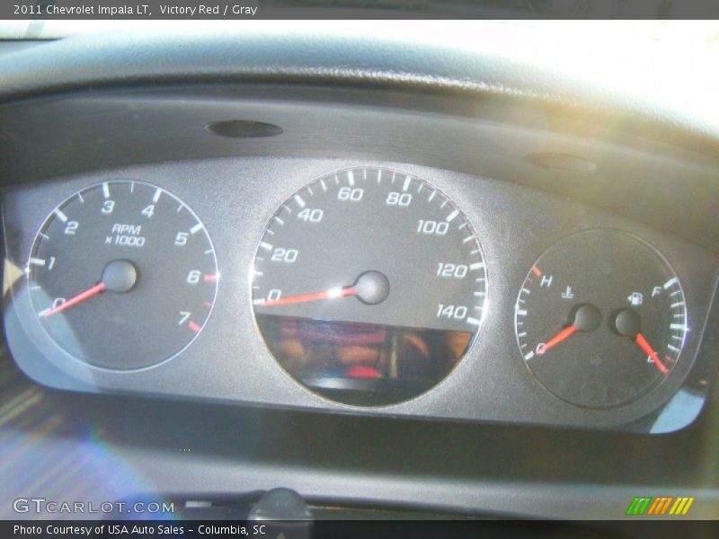 Victory Red / Gray 2011 Chevrolet Impala LT