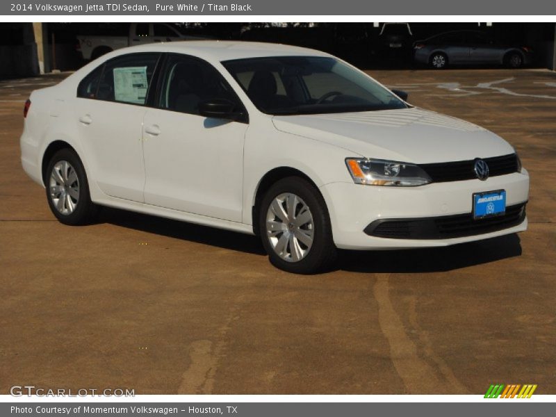 Pure White / Titan Black 2014 Volkswagen Jetta TDI Sedan