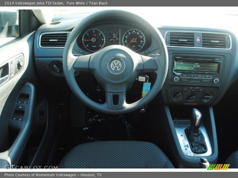 Pure White / Titan Black 2014 Volkswagen Jetta TDI Sedan