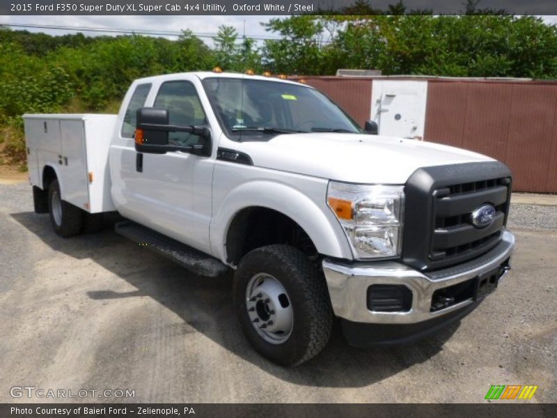Oxford White / Steel 2015 Ford F350 Super Duty XL Super Cab 4x4 Utility